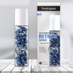 Neutrogena Rapid Wrinkle Repair Retinol Face Serum Capsules on the Table