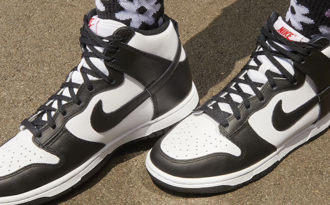 Nike Womens Panda Dunk High Retro Shoes