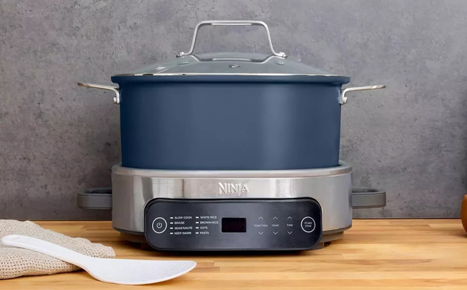 Ninja Foodi 6 5 Quart 8 in 1 Cooker Pro on a Table