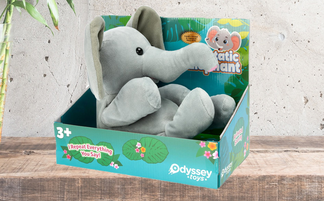 Odyssey Toys Animatronic PlayWithMePlush Elephant on a Table