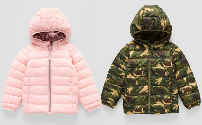 Okie Dokie Girls Hooded Midweight Puffer Jacket