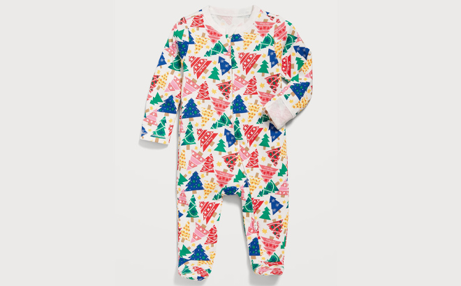 Old Navy 2 Way Zip Printed Sleep and Play Footed