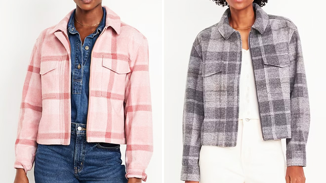 Old Navy Womens Relaxed Shirt Jackets