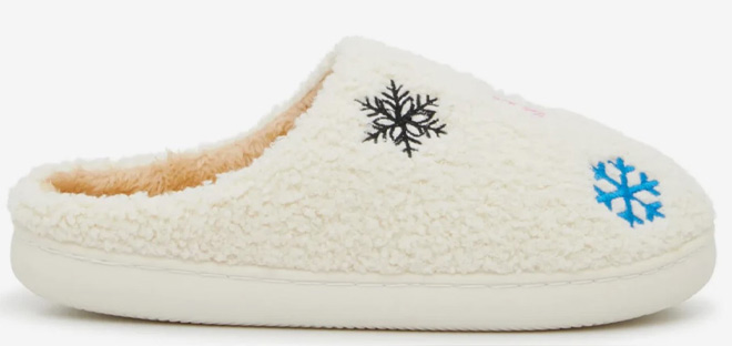 Olivia Miller Holiday Snowflake Slippers