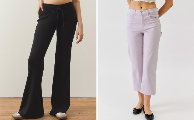 Out From Under Easy Does It Flare Pants and Utility Jeans