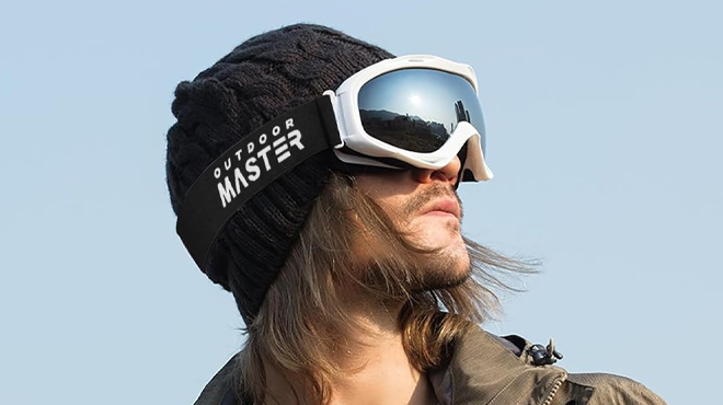 OutdoorMaster Ski Goggles with White Frame