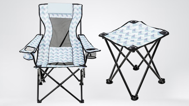 Ozark Trail Lounge Camp Chair with Footrest