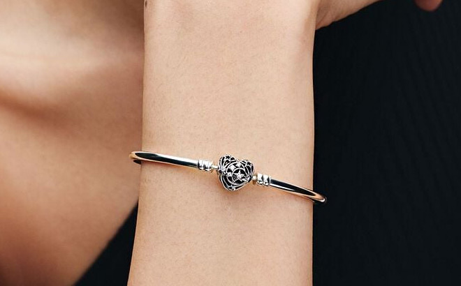 Pandora Celestial Heart Clasp Bangle