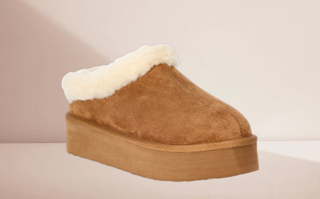 Pawz Women's Cozy Lined Platform Slipper