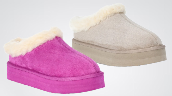 Pawz Women's Cozy Lined Platform Slippers