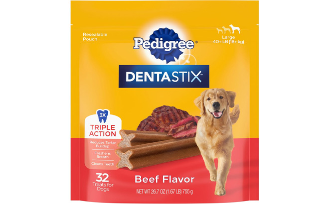 Pedigree Dentastix Large Dog Dental Treats 32 Count