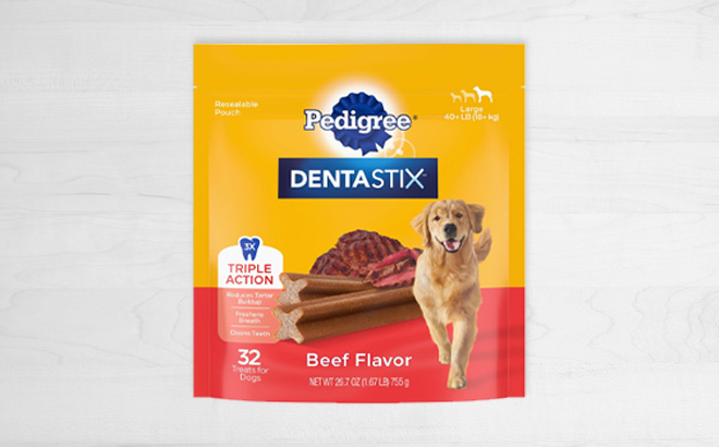 Pedigree Dentastix Large Dog Dental Treats in Beef Flavor Dental Bones