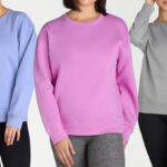 People Wearing Athletic Works Womens Fleece Crewneck Sweatshirt