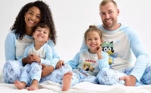 People Wearing Bluey Family Matching Pajamas