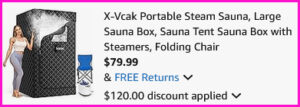 Personal Sauna Box Checkout Screen