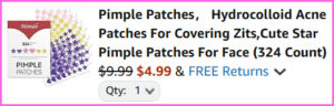 Pimple Patches at Checkout