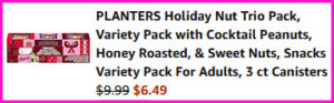 Planters Holiday Nuts 3 Checkout Screen