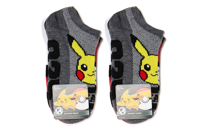 Pokemon Boys No Show Socks 12 Pack