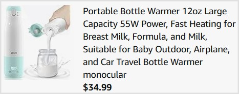 Portable Bottle Warmer Checkout