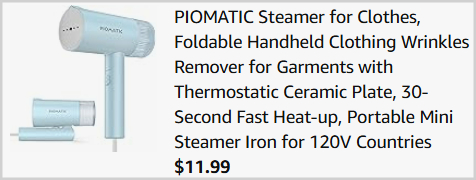 Portable Steamer Checkout