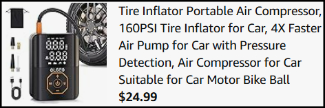 Portable Tire Inflator Checkout 1