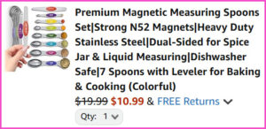 Premium Magnetic Measuring Spoons Set at Checkout