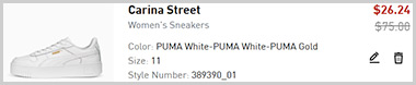 Puma Womens Carina Street Sneakers Screenshot