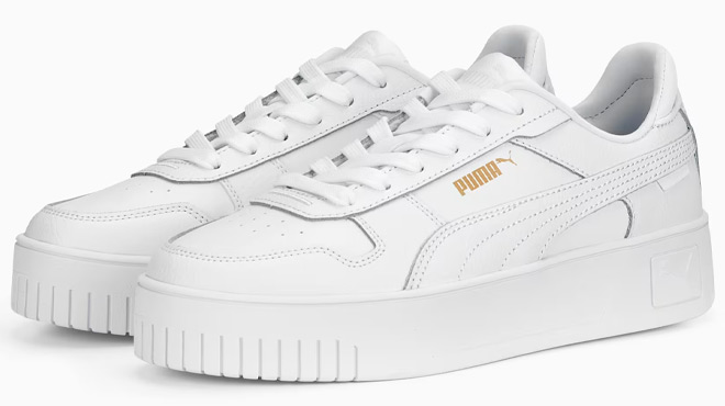 Puma Womens Carina Street Sneakers on a Grey Background