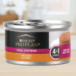 Purina Pro Plan Wet Cat Food Can on a Table