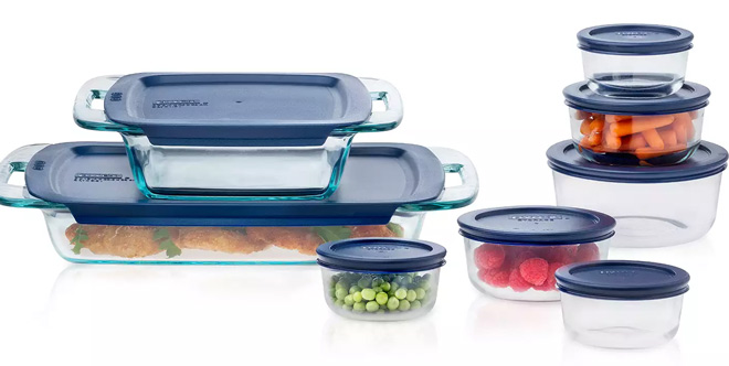 Pyrex Bake N Store 16 Piece Glass Food Storage Set