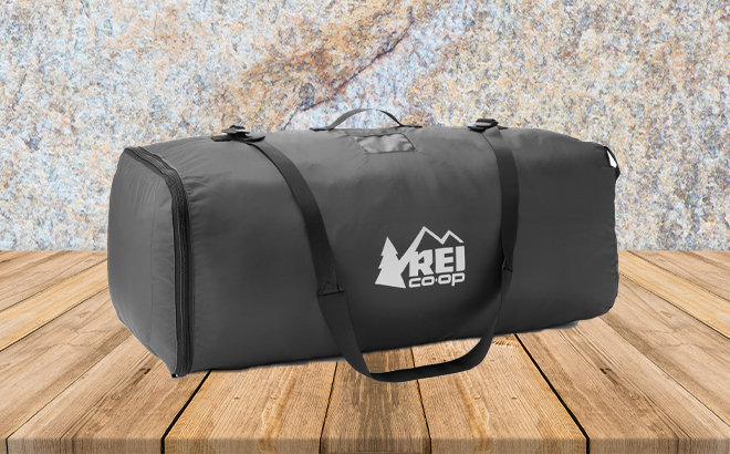 REI Co Op Duffel Bag on a Table