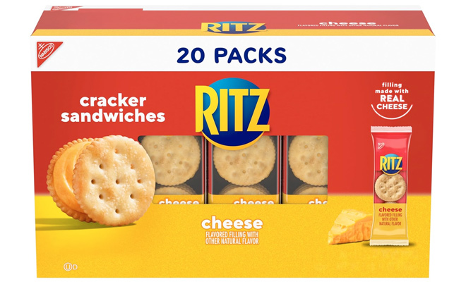 RITZ Cheese Sandwich Crackers 20 Snack Packs