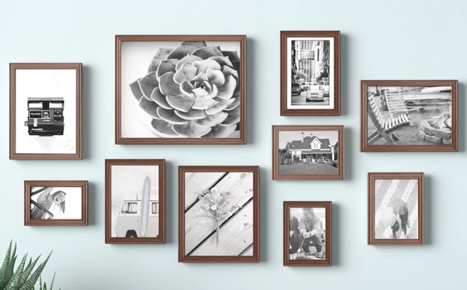 Rayburn 10 Piece Beveled Wood Gallery Wall Frame Set