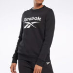 Reebok Womens Big Logo Fleece Crew Sweatshirt