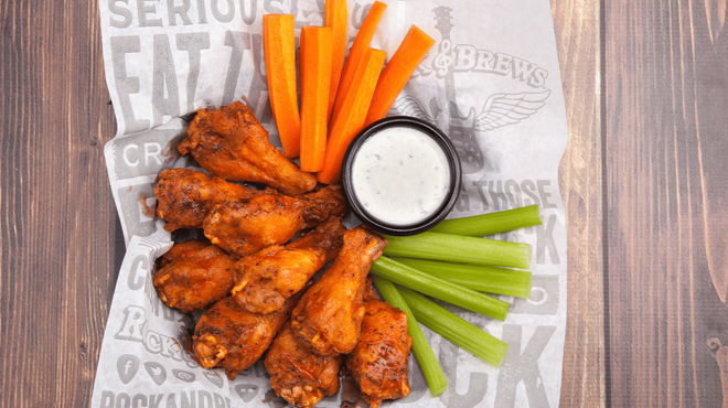 Rock Brews Hot Wings