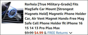 Rorhxia Fits MagSafe Car Mount at Checkout