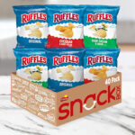 Ruffles Potato Chips 40 Count Variety Pack on a Table