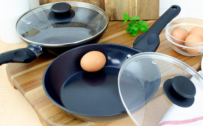 Safe T Grip 9 Inch Ceramic Coated Nonstick Frypans