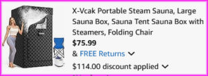 Sauna Box Checkout Screen