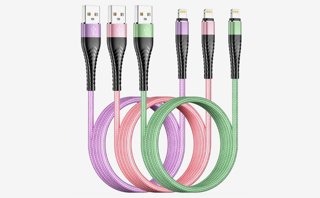 ShSiXin iPhone 6 Feet Charger Cable 3 Pack