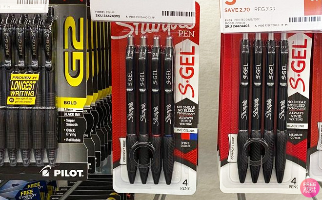 Sharpie S el Pens 4 Count Pack on Store Shelf