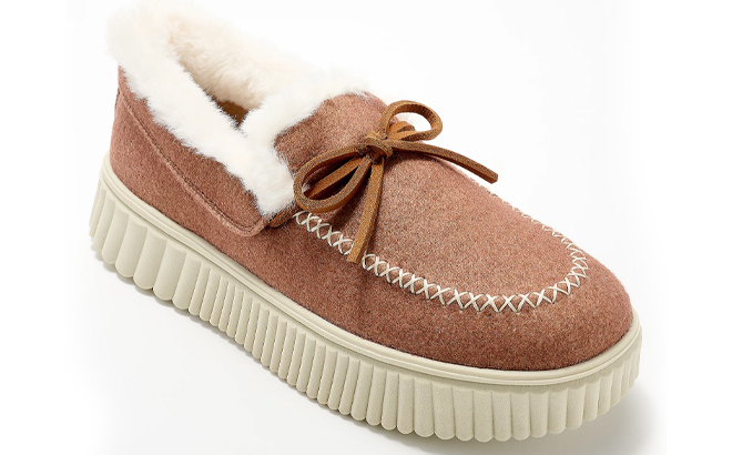 Skechers Moccasin Cozy Lined Slippers in Brown