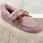 Skechers Moccasin Cozy Lined Slippers in Pink