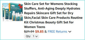 Skin Care Set at Checkout