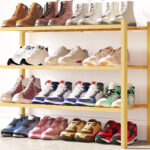 Smiry 3 Tier Bamboo Shoe Rack Storage Organizer