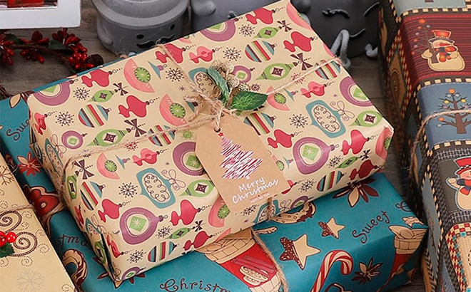 SmoTecQ Christmas Gift Wrapping Paper