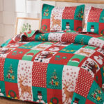 Smuge Christmas Bedspread Quilt Set