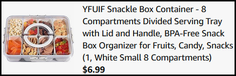 Snackle Box Container Checkout