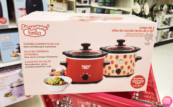 So Yummy by Bella 2 Quart Slow Cooker Twin Set on Cart