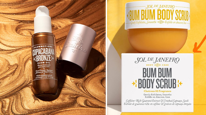 Sol de Janeiro Glowmotions Glow Body Oil and Sol de Janeiro Bum Bum Body Scrub